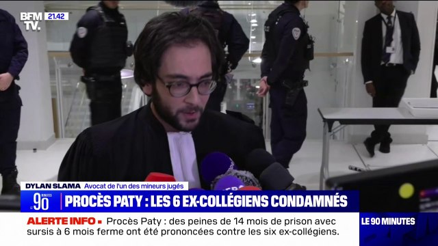 Ex-collégiens condamnés dans l'affaire Paty: Les procès ont été assez pédagogiques , estime Dylan Slama (avocat de l'un des mineurs jugés)
