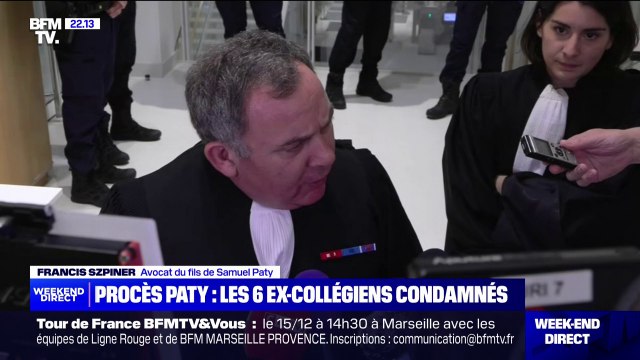Ex-collégiens condamnés dans l'affaire Paty: La mère du fils de Samuel Paty est consternée par la décision qui vient d'être rendue , affirme son avocat