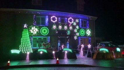 Christmas lights house in Four Marks