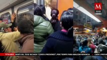 Caos en la Línea 7 del Metro; usuarios acusan falta de trenes, pues tardan hasta media hora en pasar