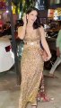 Sunny Leone Dazzles In A Hot Glittery Golden Outfit At Bandra