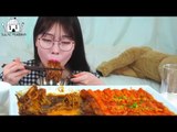 ASMR MUKBANG | Fire spicy Mushroom&Black bean sauce Mushroom, Rice cake, Dumplings