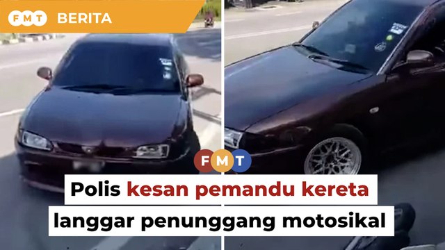 Polis kesan pemandu kereta langgar, ugut penunggang motosikal