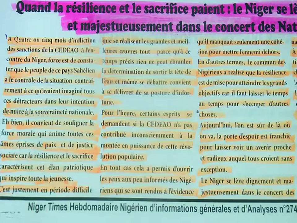 Revue Presse Labari Zarma 08 Decembre 2023 video Dailymotion