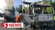 One burnt to death in van-lorry crash in Bagan Serai