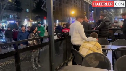 Ünlü kahve zincirinin şubesinde oturanlara küfürler etti, yetmedi bir de polise saldırdı
