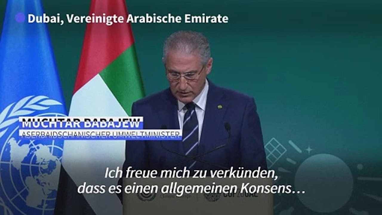 Einigung auf Aserbaidschan als Gastgeber der nächsten UN-Klimakonferenz