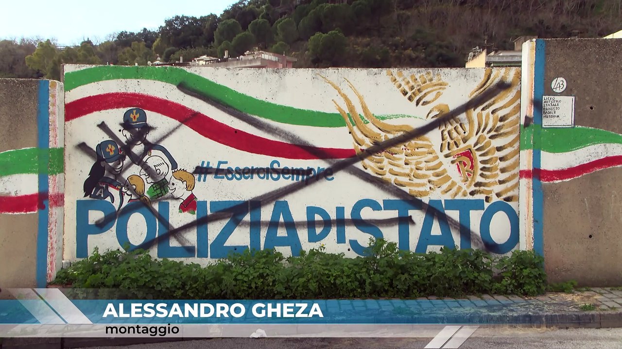Messina, sfregiato a Giostra il murales della Polizia
