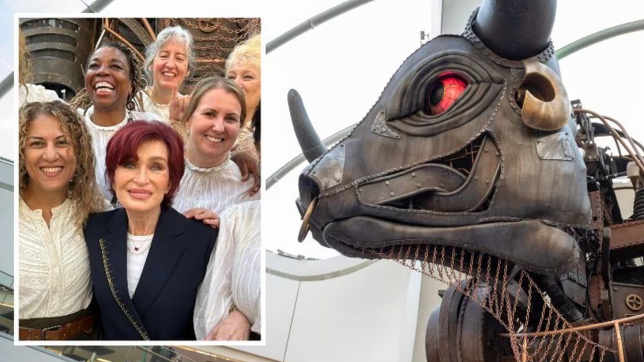 The grand unveiling of Ozzy the bull at Birmingham New Street Station