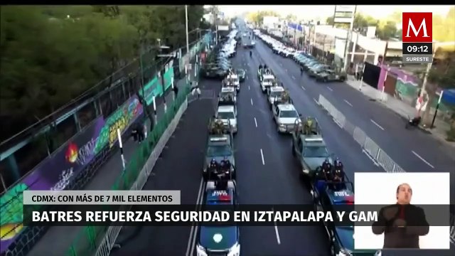 Martí Batres refuerza seguridad en Iztapalapa y GAM con más de 7 mil elementos