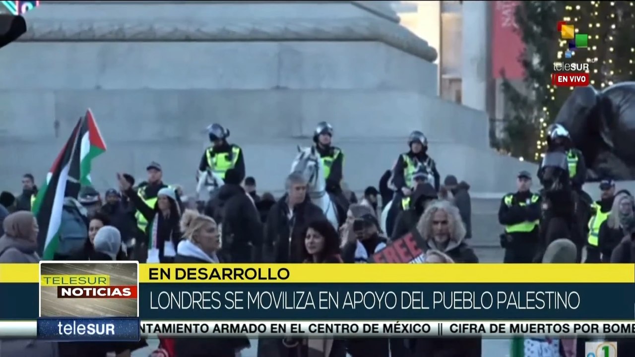 Londres se moviliza en defensa del pueblo palestino