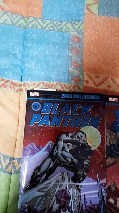 My 3 copies of Black Panther Epic Collections, one of original Captain Marvel, and 2 of Ms. Marvel Epic Collections