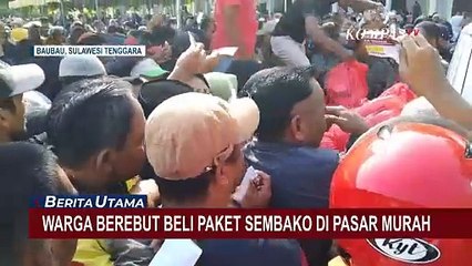 Warga Baubau Berdesakan Demi Membeli Paket Sembako Murah, Panitia Sampai Kewalahan!