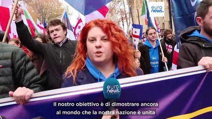 Georgia, manifestazione pro-europea nella capitale Tbilisi