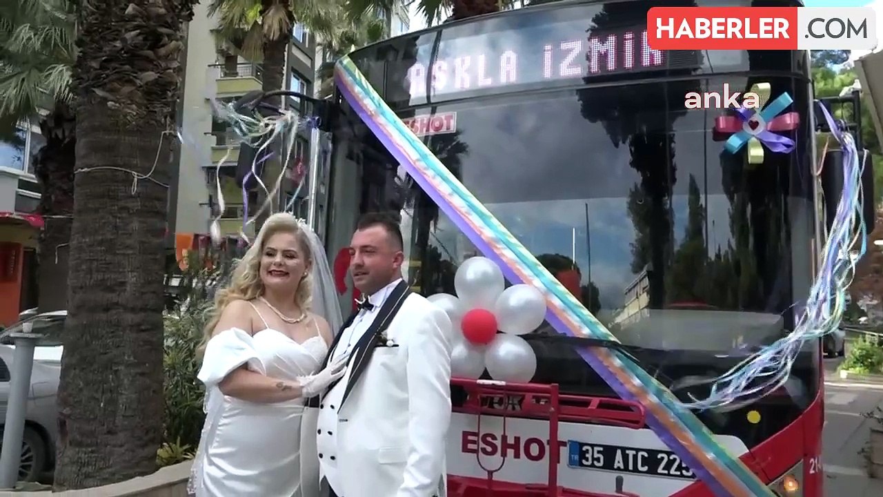 ESHOT Şoförü Yeliz Önemli ve Burak Bademli'nin Unutulmaz Nikah Töreni