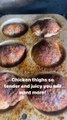 Juicy Chicken Thighs cooked in a muffin pan
