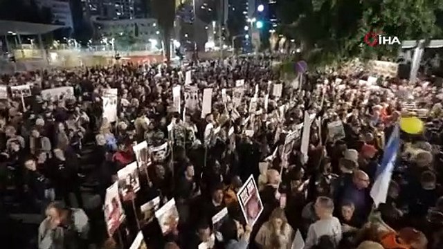 İsrailli esir yakınları Tel Aviv’de protesto düzenledi