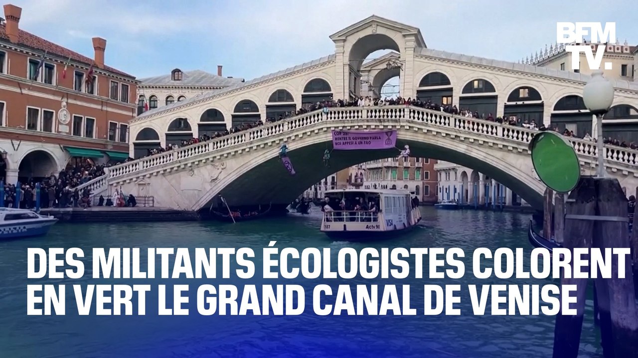 COP28: des militants écologistes colorent en ve...