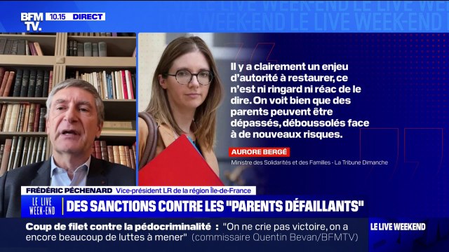 Plan pour rétablir l'autorité parentale: Condamner pénalement quelqu'un parce que son fils a fait quelque chose me paraît difficile dans un État de droit , réagit Frédéric Péchenard (LR)
