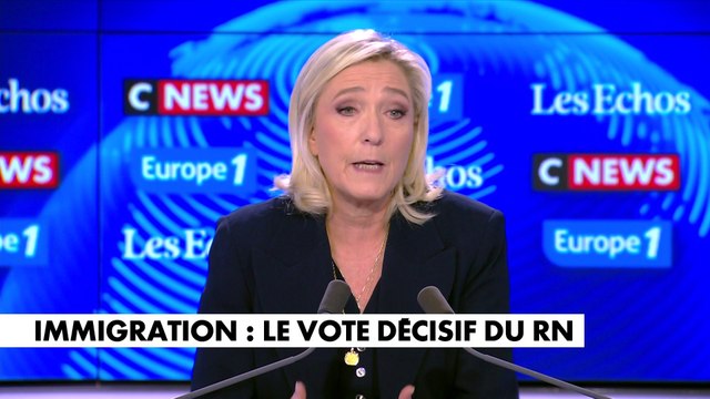 Marine Le Pen : «Il faut aujourd’hui une loi extrêmement ferme, et même une loi constitutionnelle, pour arrêter l’immigration dans notre pays»