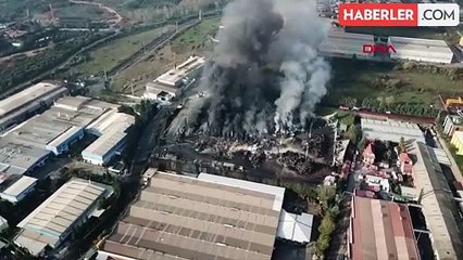 Gebze'deki Tehlikeli Madde Deposunda Yangın Kontrol Altına Alındı