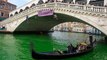 Venice’s Grand Canal turned green by climate activists in Cop28 protest