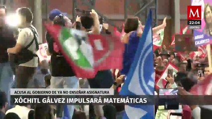 Xóchitl Gálvez promete rescatar las matemáticas y transformar Aguascalientes
