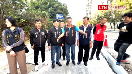 竹東光明路人行道優化引發爭議，居民拉白布條抗議 🚧
