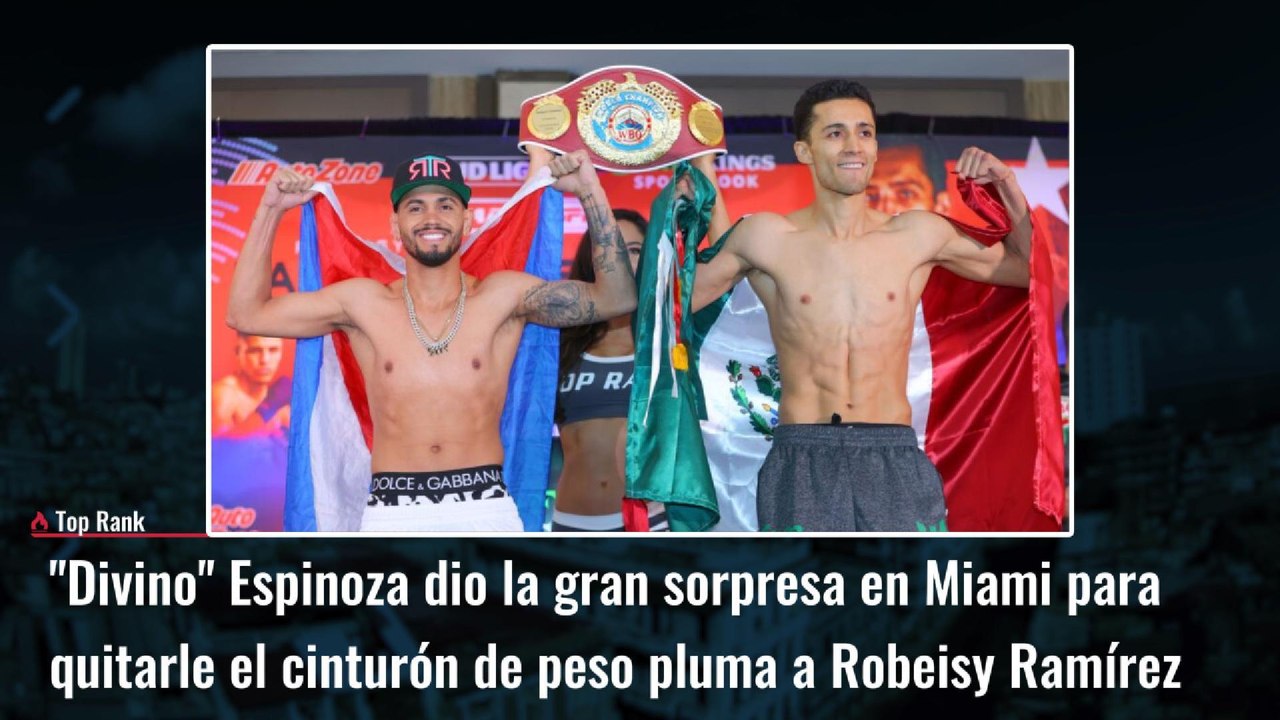 Divino Espinoza descarrila al Tren Ramirez para ganar el cinturón mundial de peso pluma