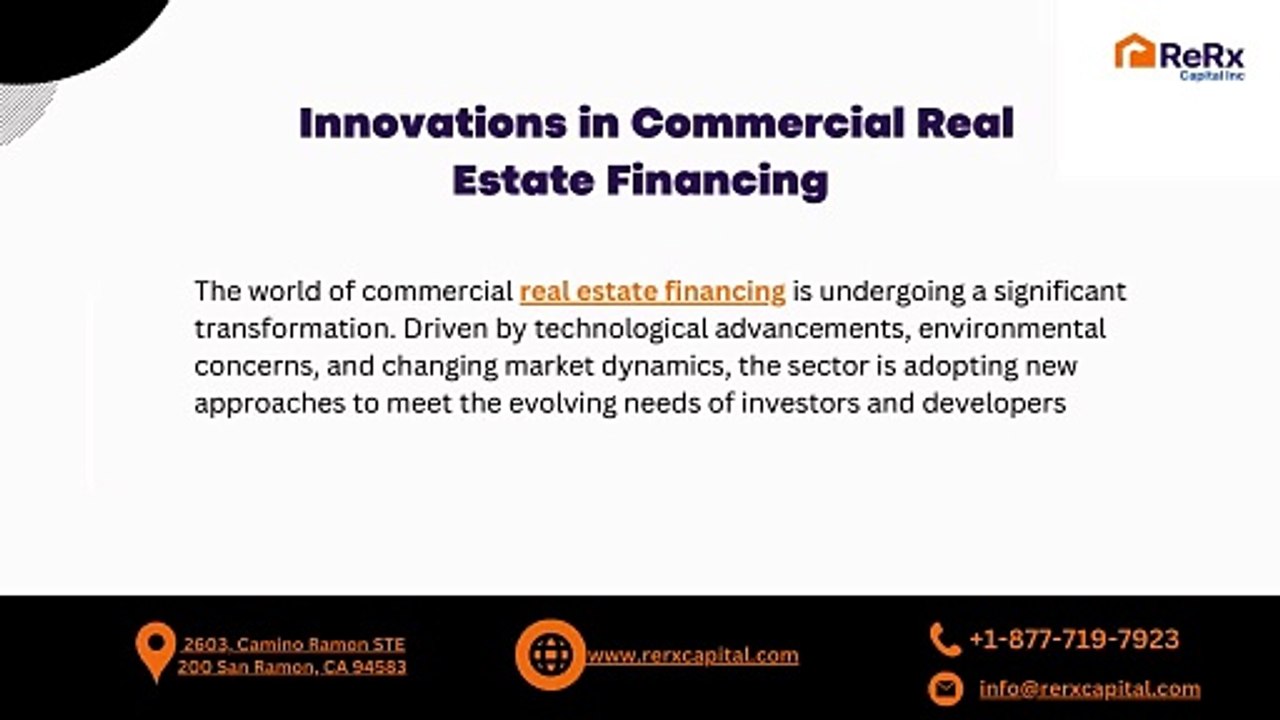 Innovations in Commercial Real Estate Financing