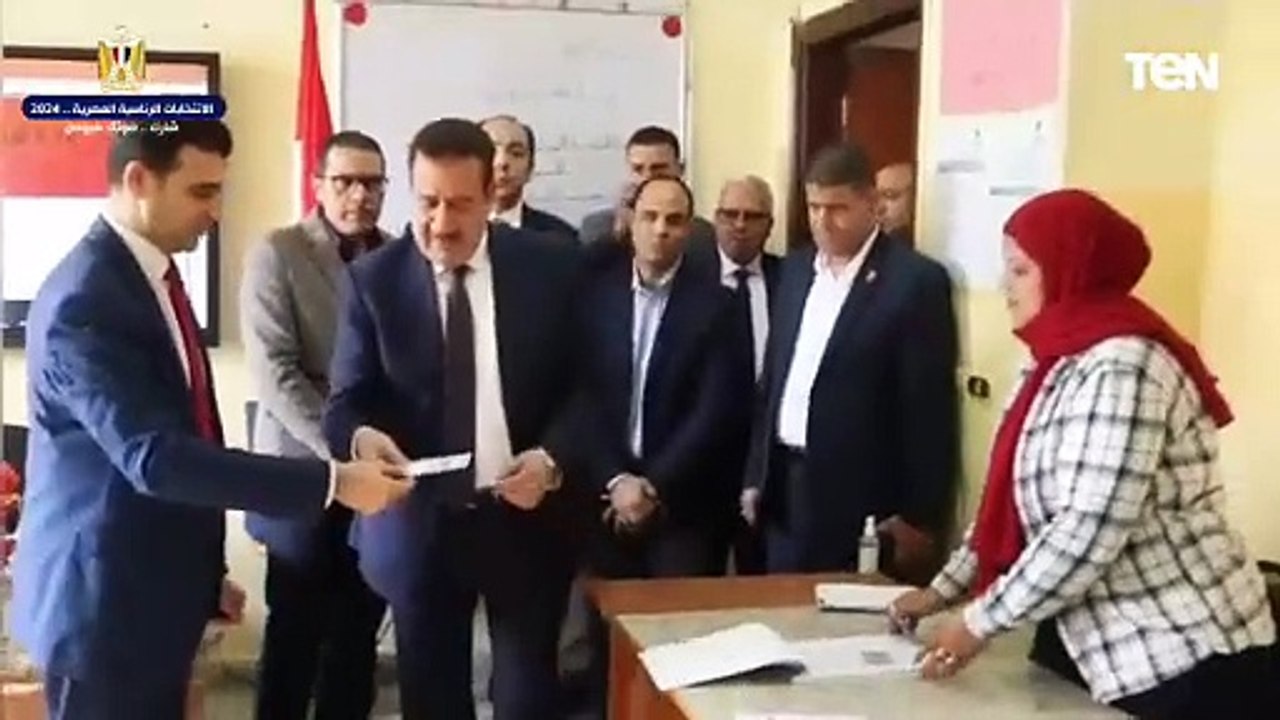اللواء إبراهيم أبو ليمون محافظ المنوفية يدلي بصوته فى الانتخابات الرئاسية 2024