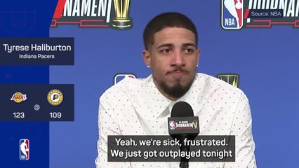 Download Video: Tyrese Haliburton feeling 'sick' after Pacers lose In-Season final