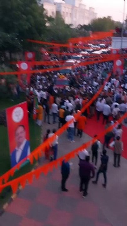 सीएम विष्णु देव साय के समर्थकों भारी भीड़