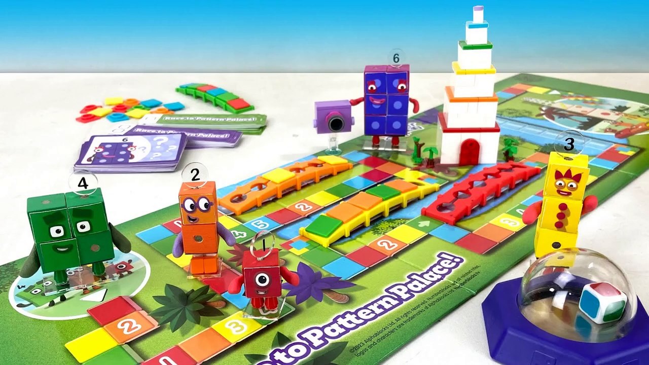 How to Play Numberblocks Race to Pattern Palace Board Game - video ...