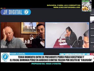 FISCAL JOSÉ DOMINGO PÉREZ SALTO HASTA EL TECHO CUANDO PPK SE REFIRIÓ A LA ESPOSA DE ESTE QUE TRABAJÓ EN EL MEF