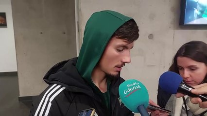 Miłosz Kałahur (Lechia Gdańsk) po wygranej z Miedzią