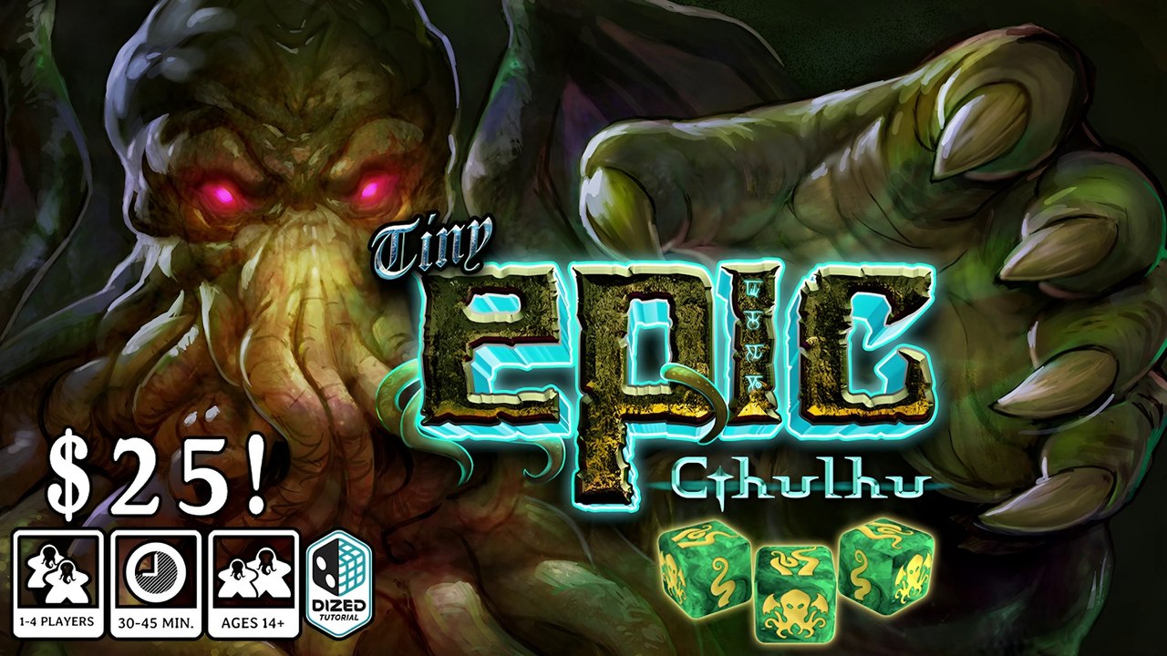 TINY EPIC CTHULHU - A cooperative game of spinning madness for 1 to 4 players