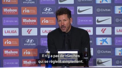 16e j. - Simeone : “Satisfait des 35 premières minutes et des dix dernières”