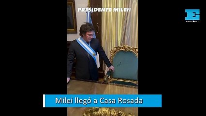 Milei llegó a Casa Rosada