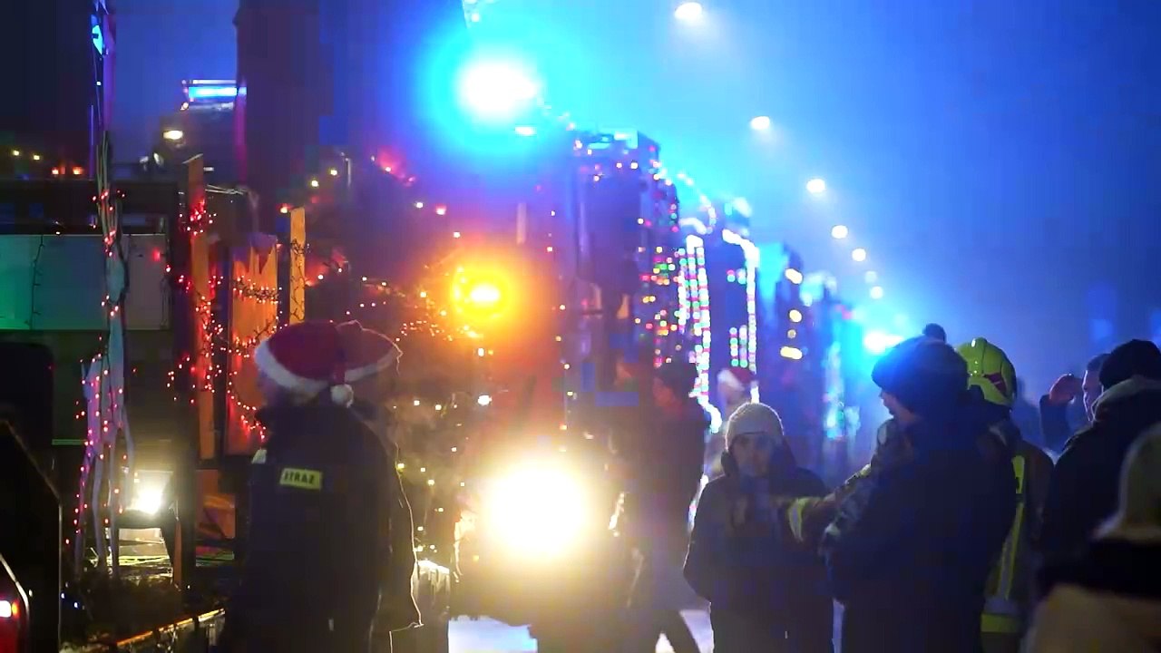 Strażacki Konwój Świętego Mikołaja w Łubowie