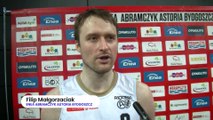 Filip Małgorzaciak po meczu Enea Abramczyk Astoria Bydgoszcz - SKS Starogard