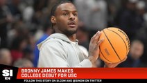 Bronny James Makes College Debut for USC