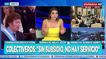 Milei ingresó a la Catedral y participó de una misa intereligiosa