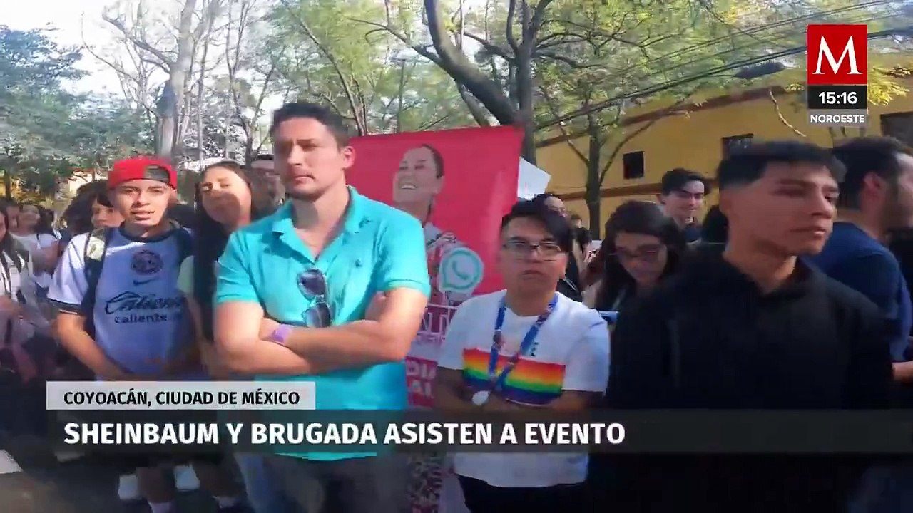 Claudia Sheinbaum y Clara Brugada se reúnen en evento con jóvenes en Coyoacán
