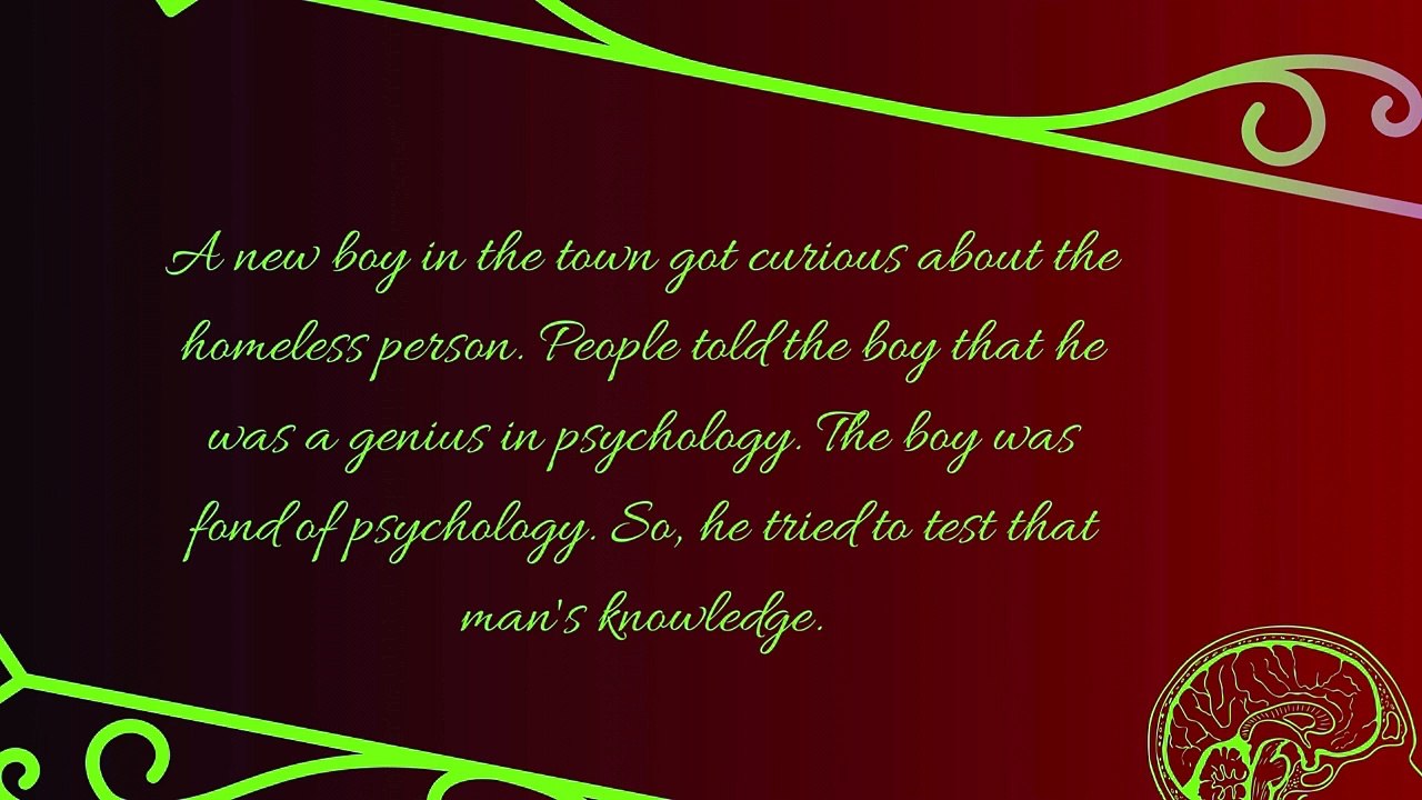 Homeless Man & Psychologist - Short Story