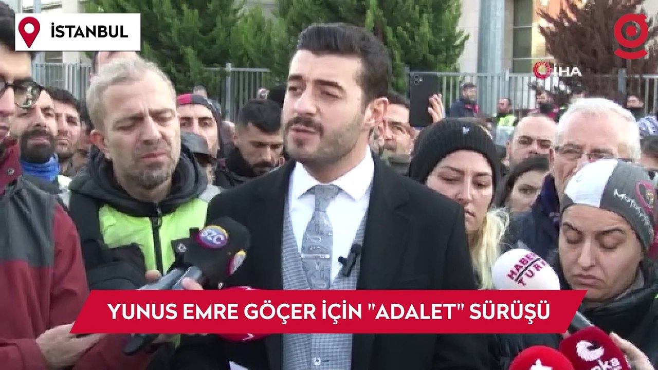 Kuryelerden meslektaşları Yunus Emre Göçer için adalet sürüşü