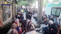 توافد أعداد غفيرة من المواطنين أمام مدرسة محمود سامي البارودي بجليم