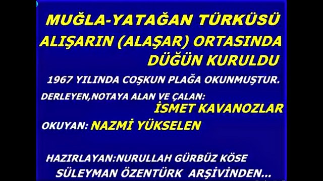 MUĞLA YATAĞAN TÜRKÜSÜ
