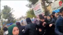 Jandarma Özak işçilerine tazyikli su ve copla müdahale etti