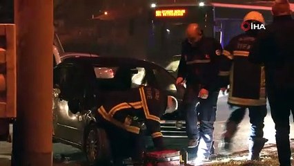 Araçlar karşı yola geçti, ortalık savaş alanına döndü: 1 yaralı